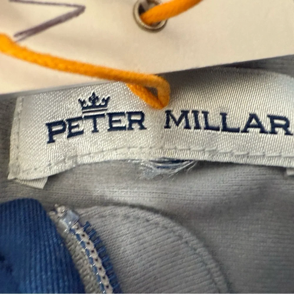 Peter Millar Shirt Mens Wellington Stretch 1/4 Zip Golf Pullover Blue NEW 1515 - Picture 2 of 3